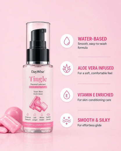Tingle Bubblegum Flavoured Water Based Lubricant