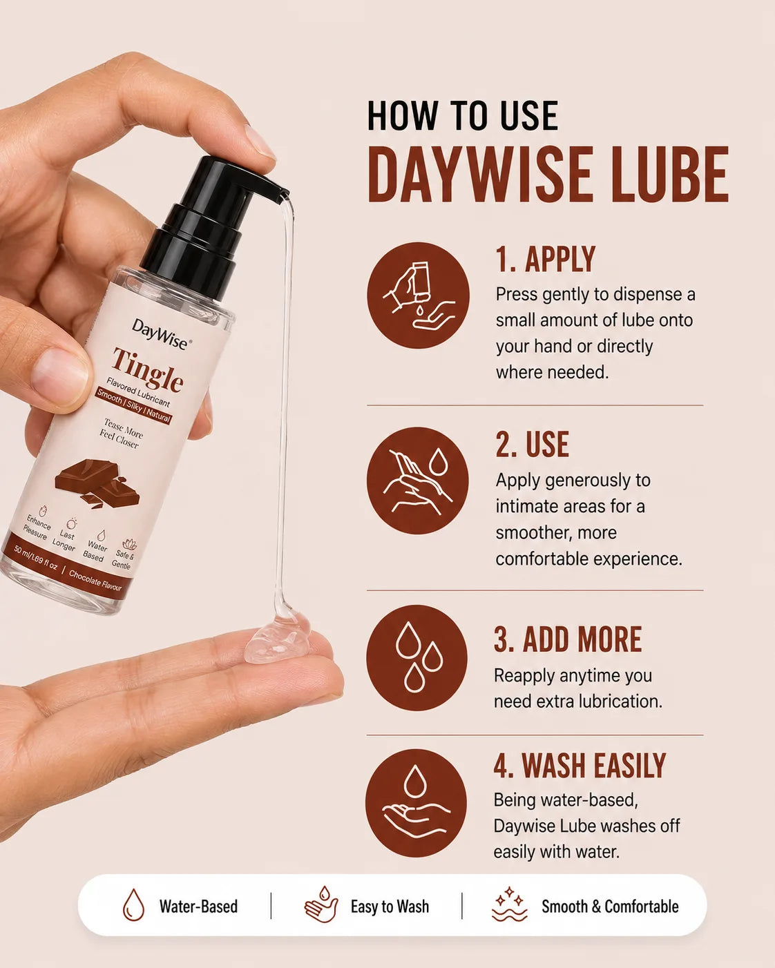 Tingle Chocolate Flavoured Water Based Lubricant